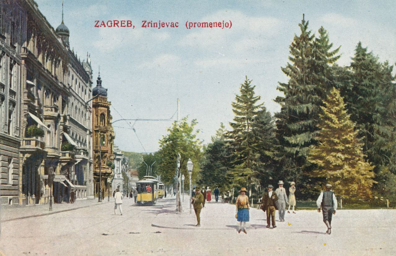Zrinjevac oko 1920. godine
